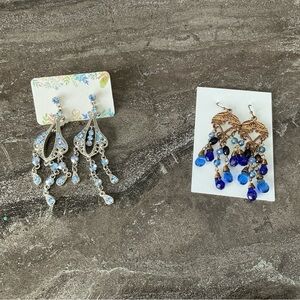 2 Pairs of Elegant Dangle Earrings